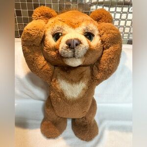 Hasbro fur real cubby the curious bear interactive animated plush toy bear